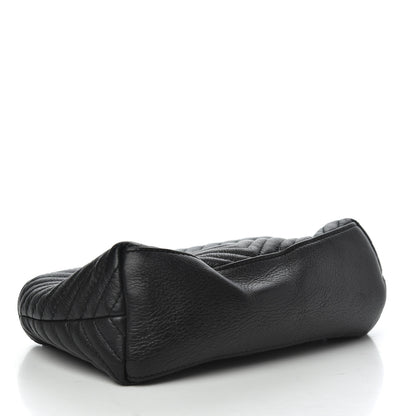Chanel Aged Calfskin Chevron Boy Cosmetic Pouch Black 3 of 7