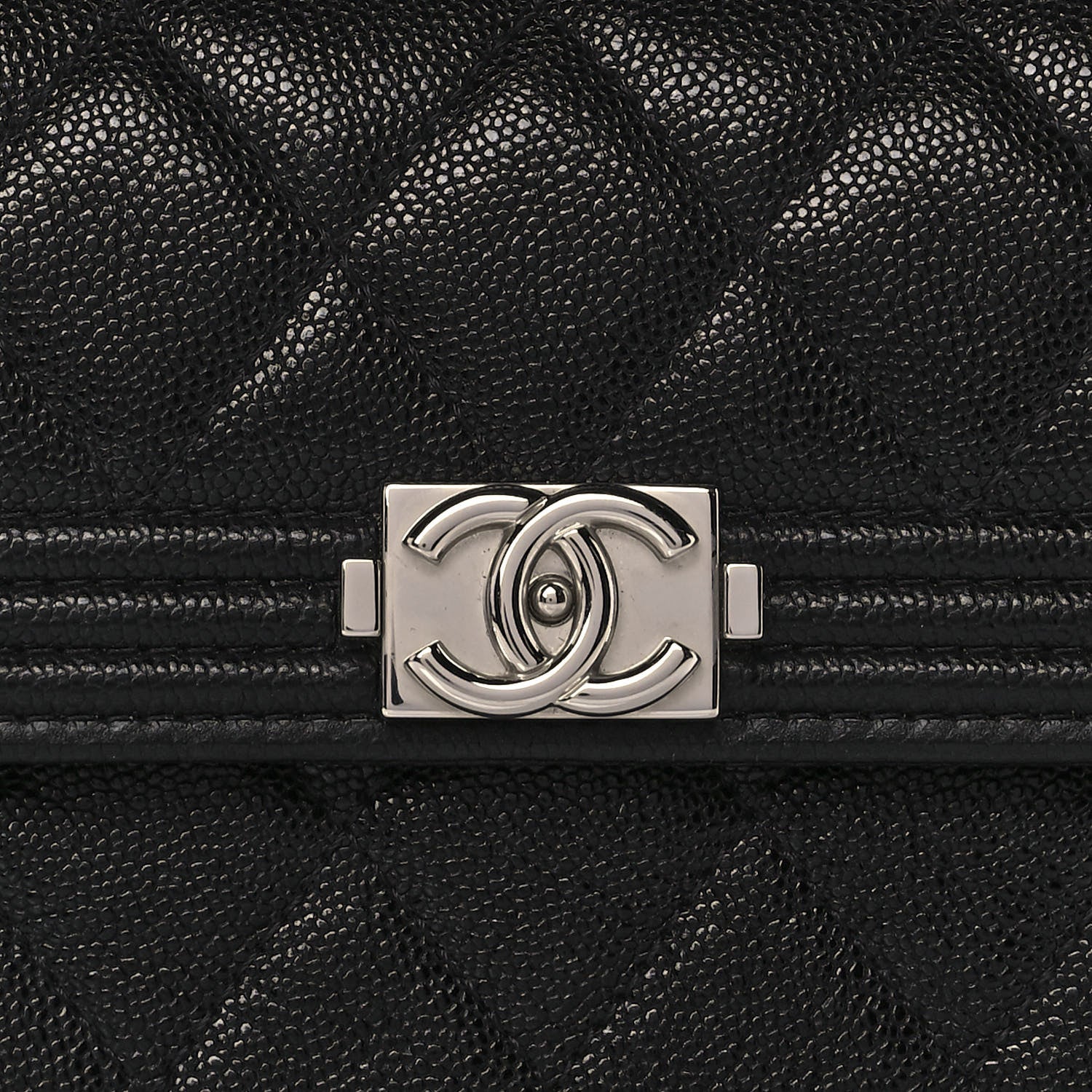 Chanel Caviar Quilted Medium Boy Flap Wallet Black 7 of 9