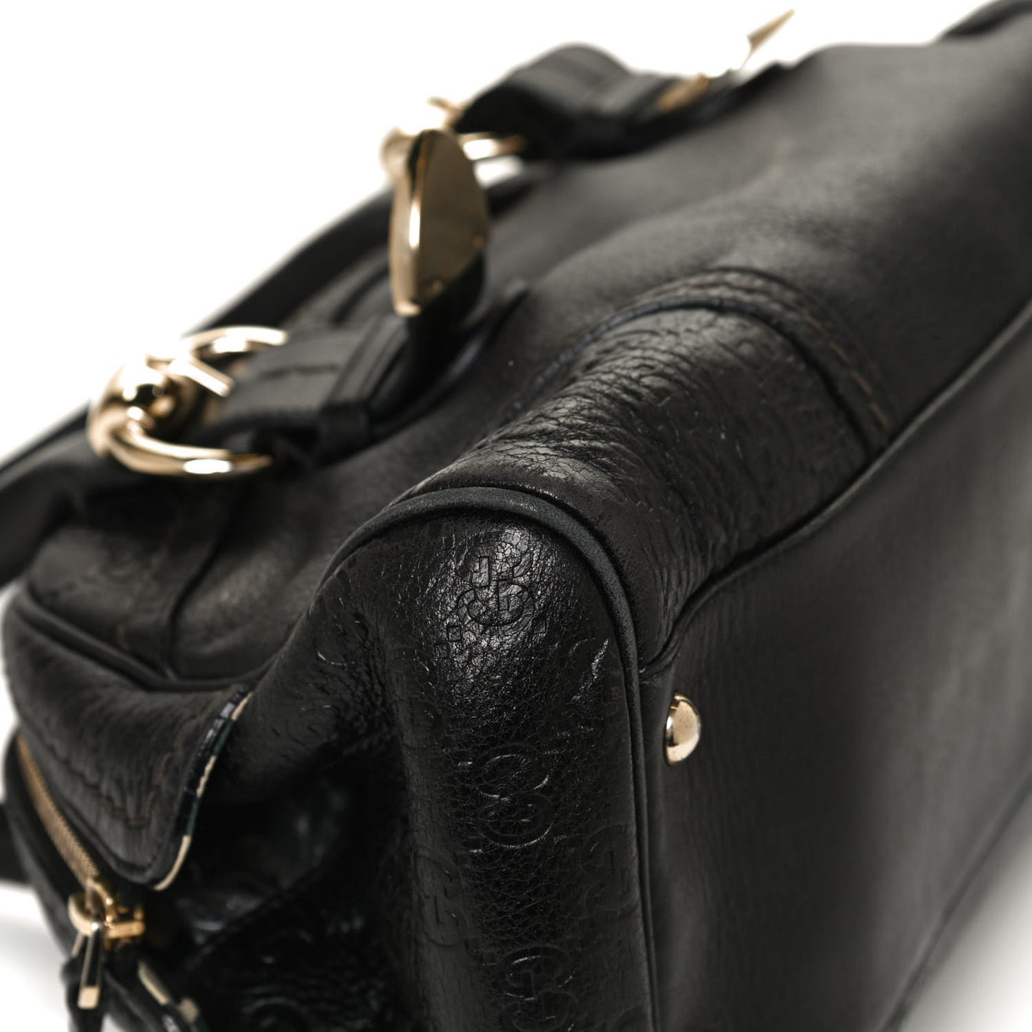 Calfskin Guccissima Signoria Bowler Bag Black