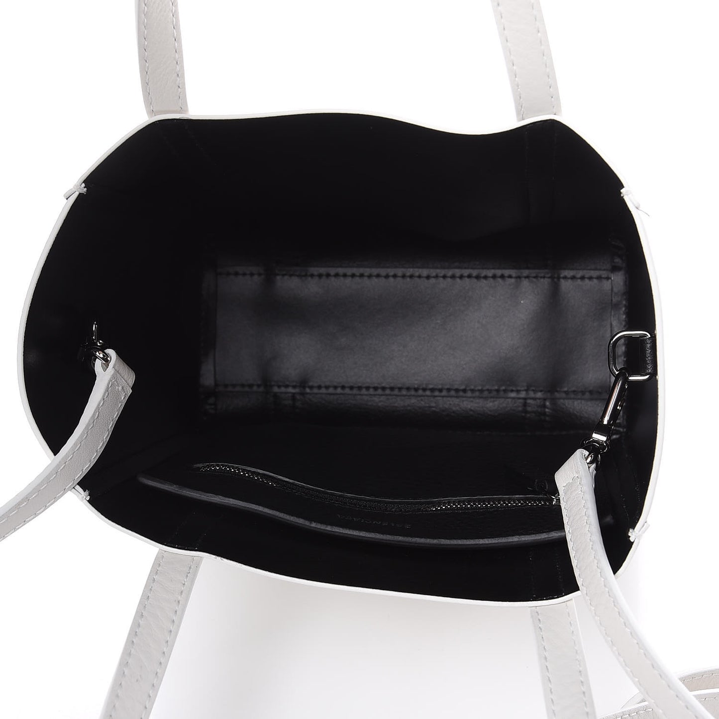 Smooth Calfskin Double Sided XXS Everyday Tote White Light Black