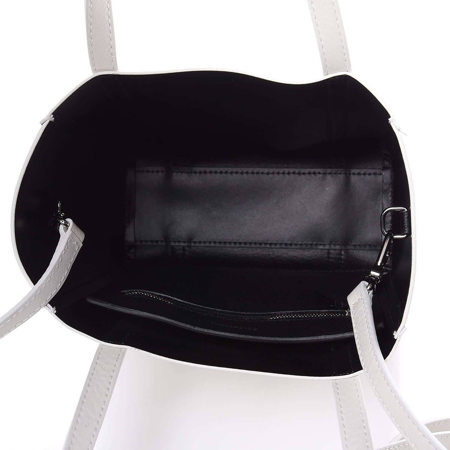 Balenciaga Smooth Calfskin Double Sided XXS Everyday Tote White Light Black 7 of 8