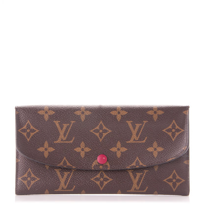 Louis Vuitton Monogram Emilie Wallet Fuchsia 1 of 7