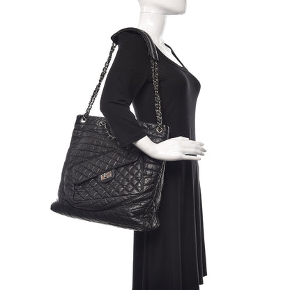 Chanel Aged Calfskin Karl's Cabas Tote Black 2 of 10
