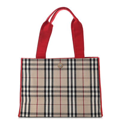 Burberry Vintage Check Tote Red 1 of 12
