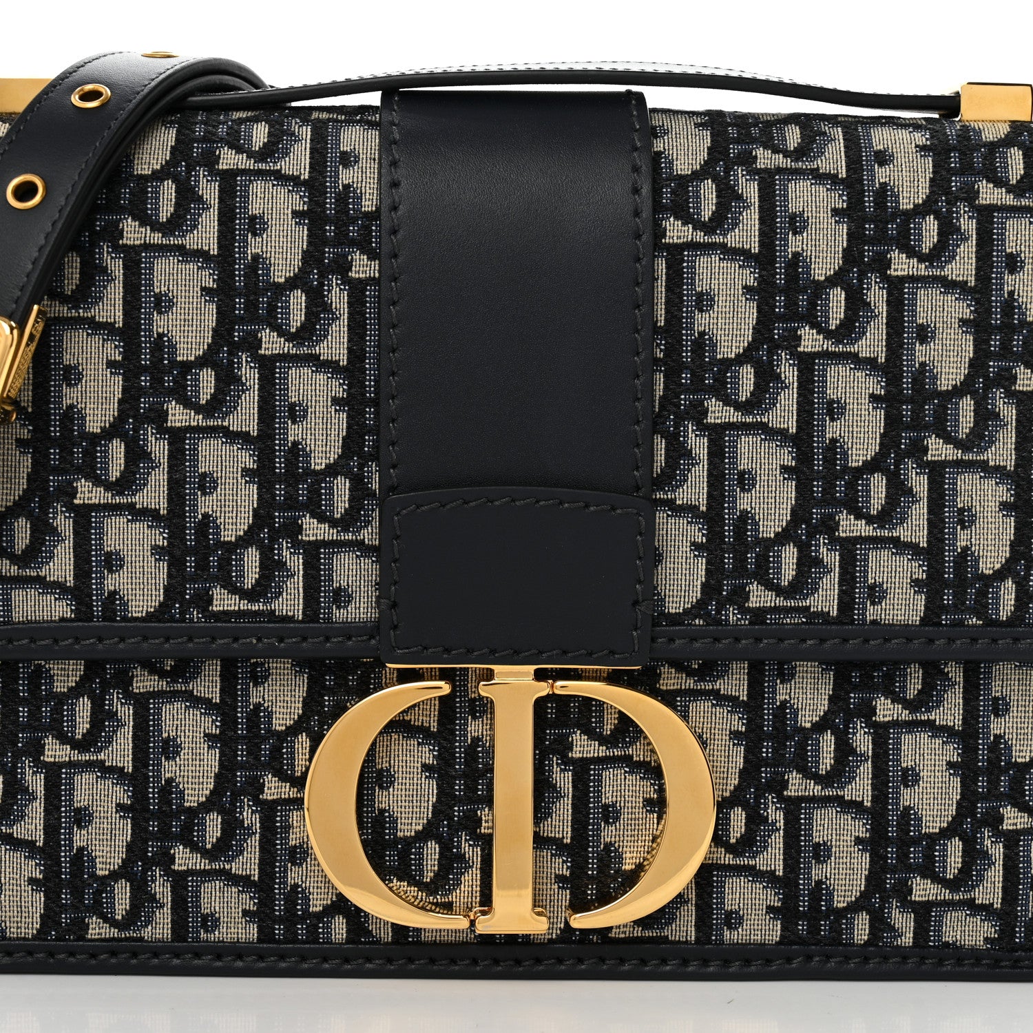 Christian Dior Oblique 30 Montaigne Flap Bag Blue 8 of 10