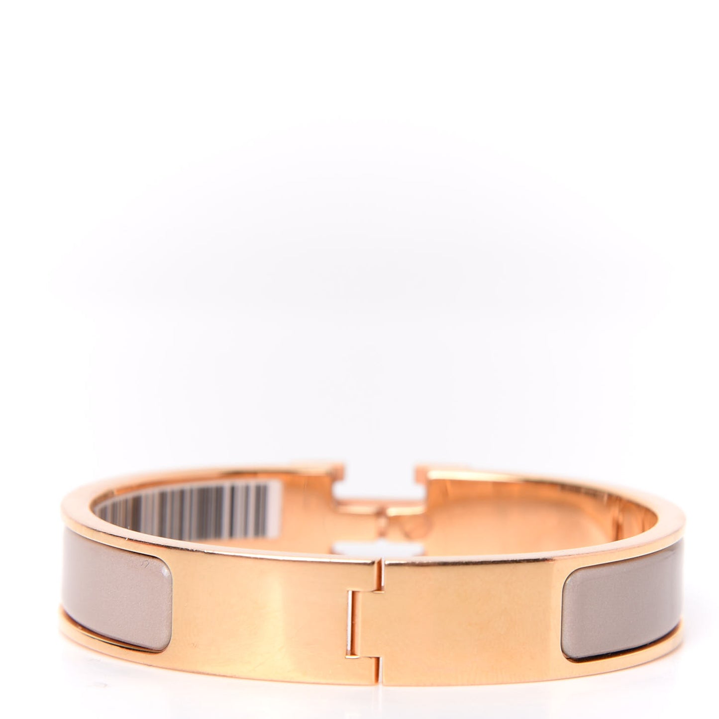 Enamel Clic Clac H Narrow Bracelet PM Marron Glace