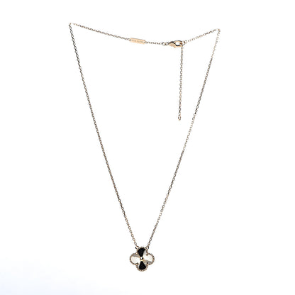 Van Cleef & Arpels 18K Yellow Gold Guilloche Vintage Alhambra Pendant Necklace 3 of 7