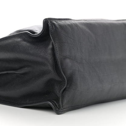 Prada Glace Calfskin Etiquette Shopping Bag Black Astrale 10 of 12