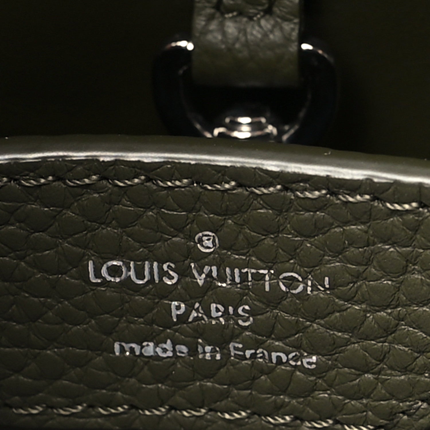 Louis Vuitton Taurillon Capucines BB Khaki 6 of 9