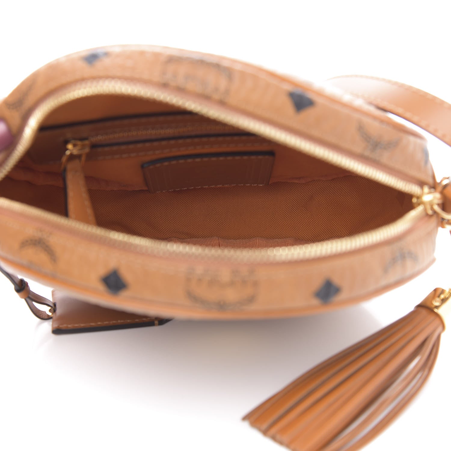 MCM Visetos Medium Heritage Tambourine Cognac 5 of 9