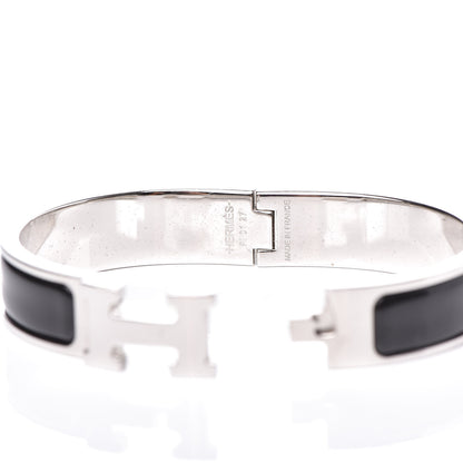 Hermes Enamel Narrow Clic Clac H Bracelet PM Black 5 of 7
