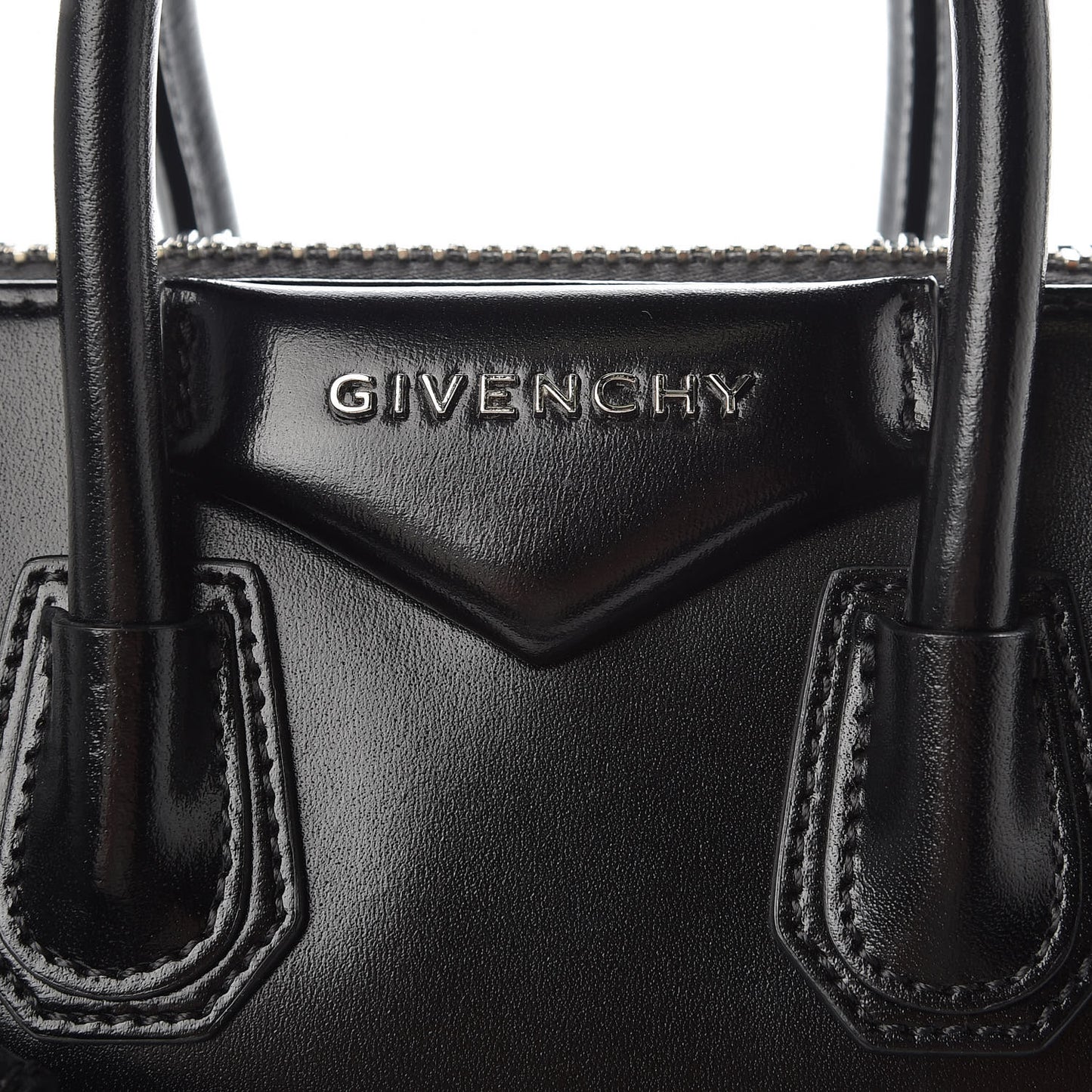 Shiny Lord Calfskin Mini Antigona Black