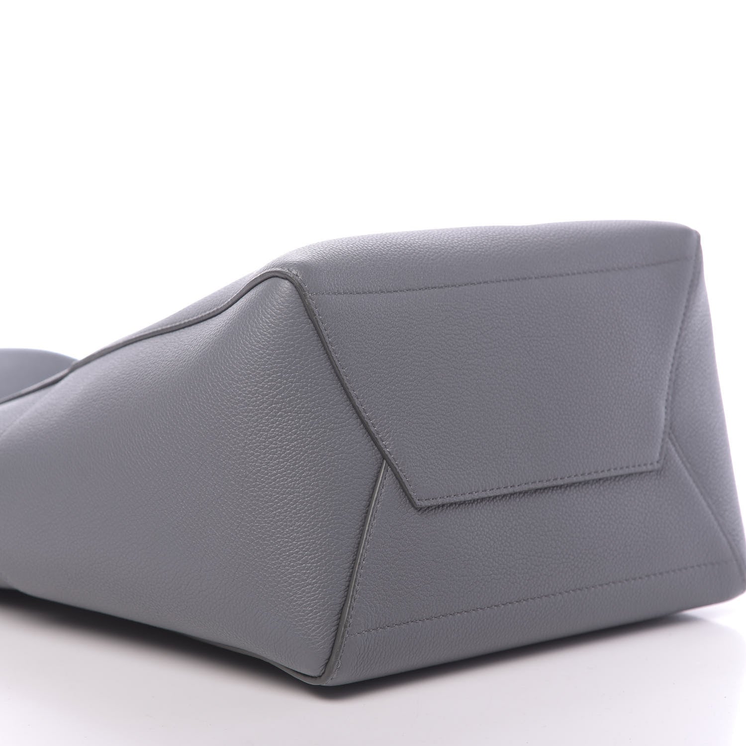 Celine Soft Grained Calfskin Sangle Bucket Bag Grey 9 of 10