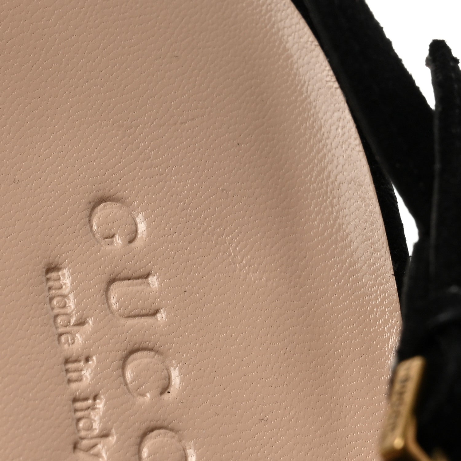 Gucci Kid Scamosciato GG Marmont Ankle Wrap 75mm Sandals 41 Black 8 of 9
