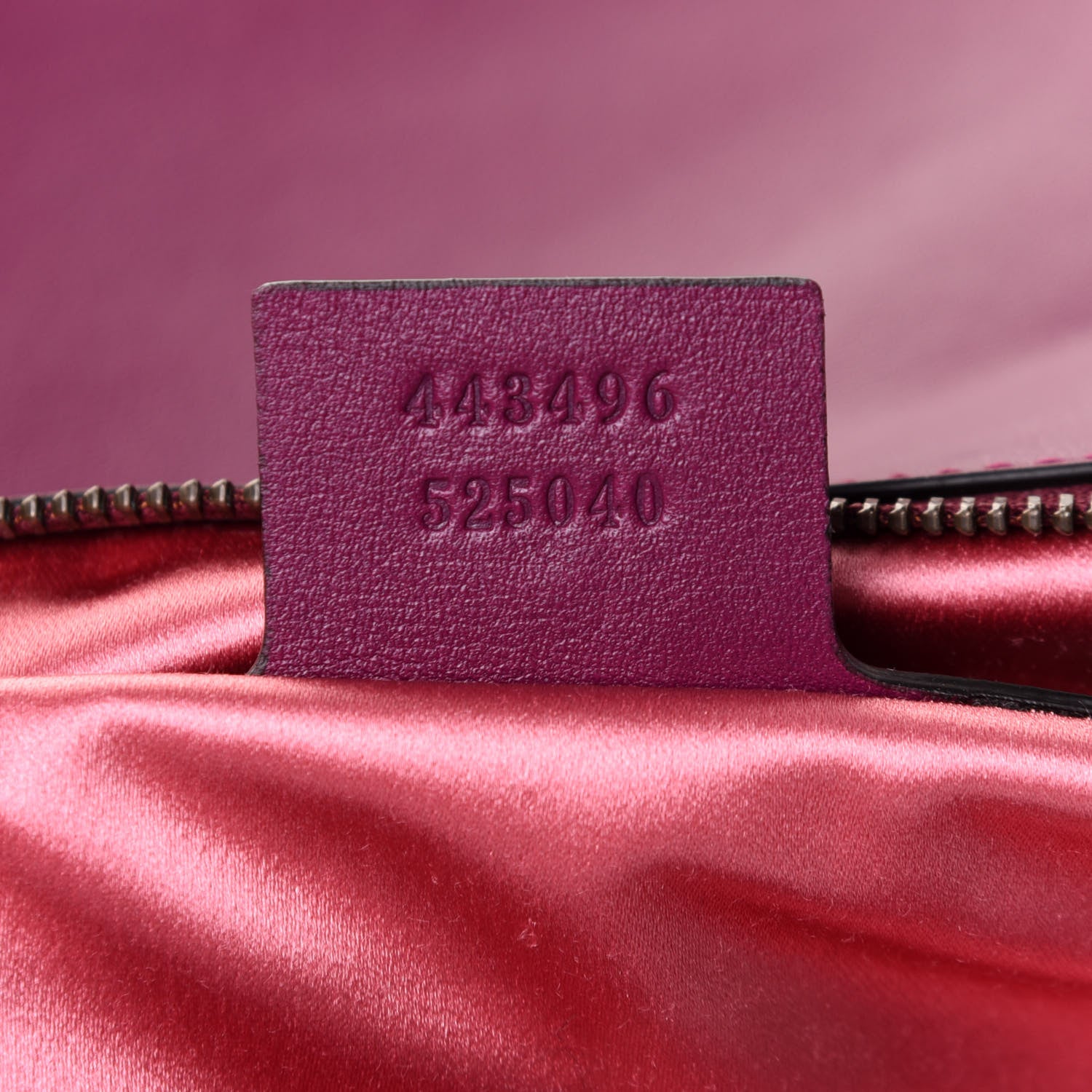 Gucci Velvet Matelasse Medium GG Marmont Shoulder Bag Fuchsia Violet Cyclamen 9 of 11