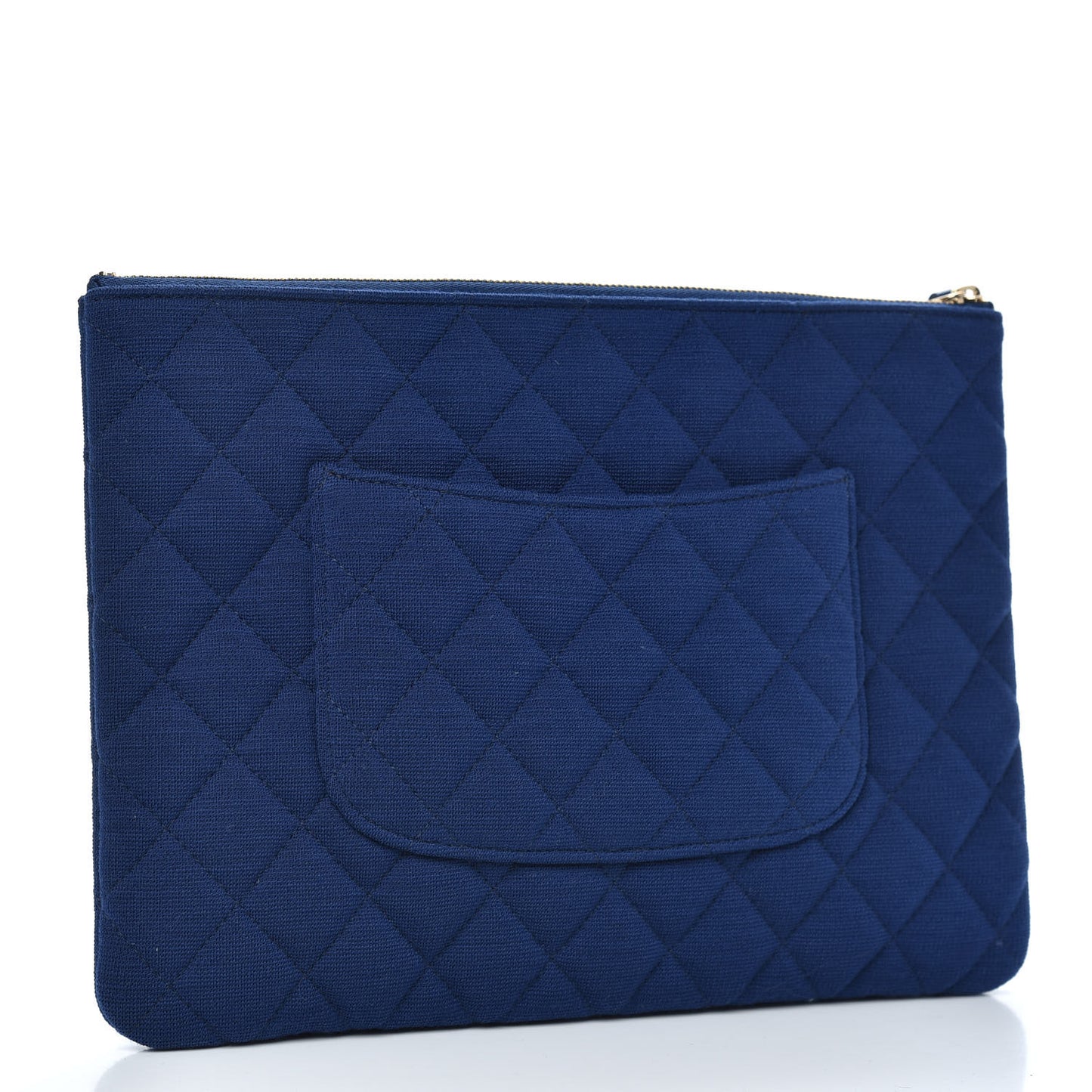 Jersey Quilted Medium Cosmetic Case Blue