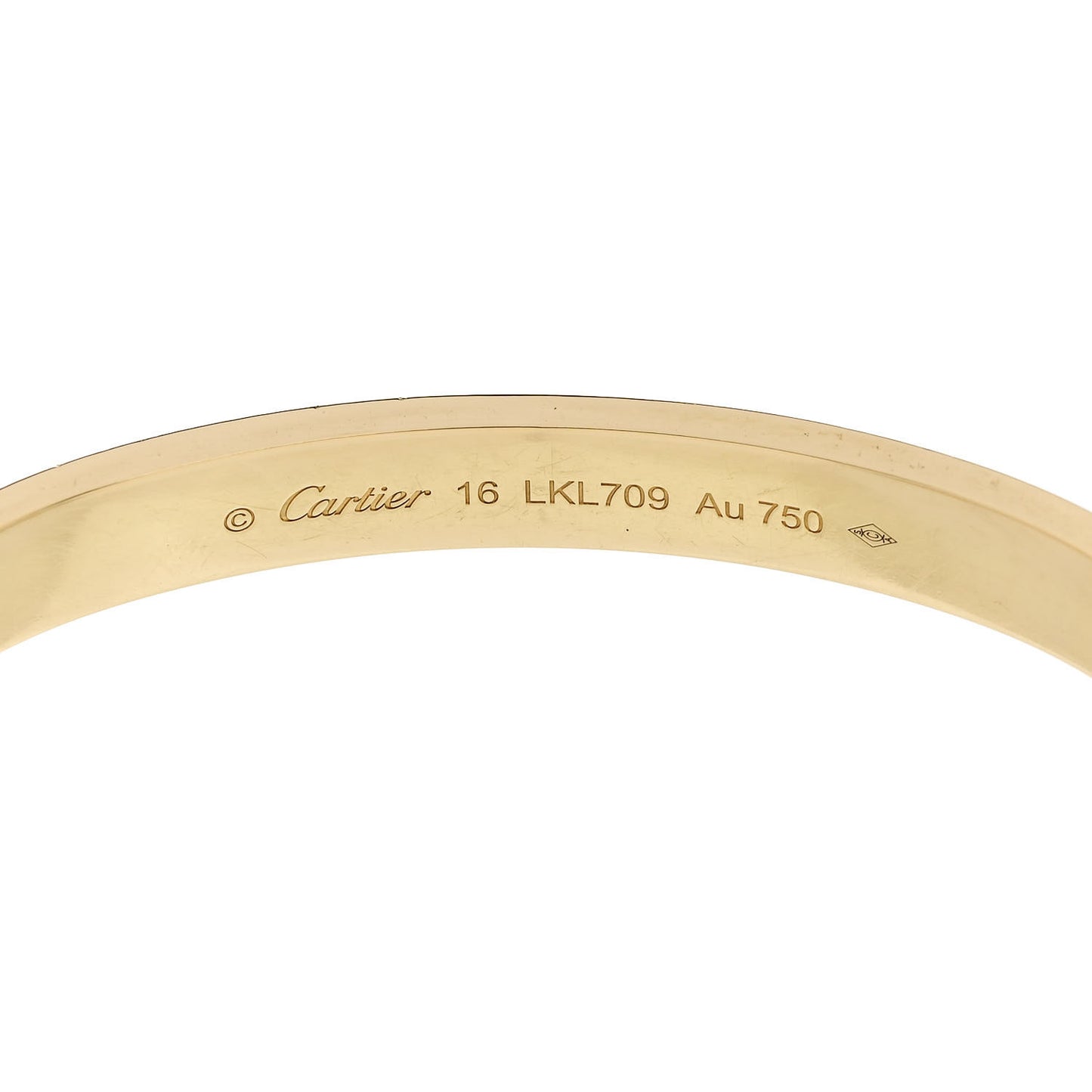 18K Yellow Gold LOVE Bracelet 16