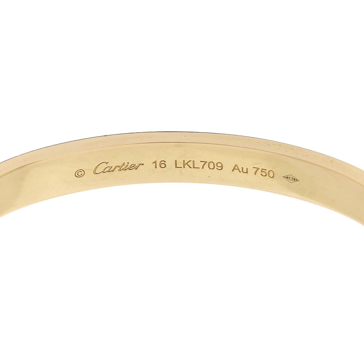 Cartier 18K Yellow Gold LOVE Bracelet 16 6 of 9