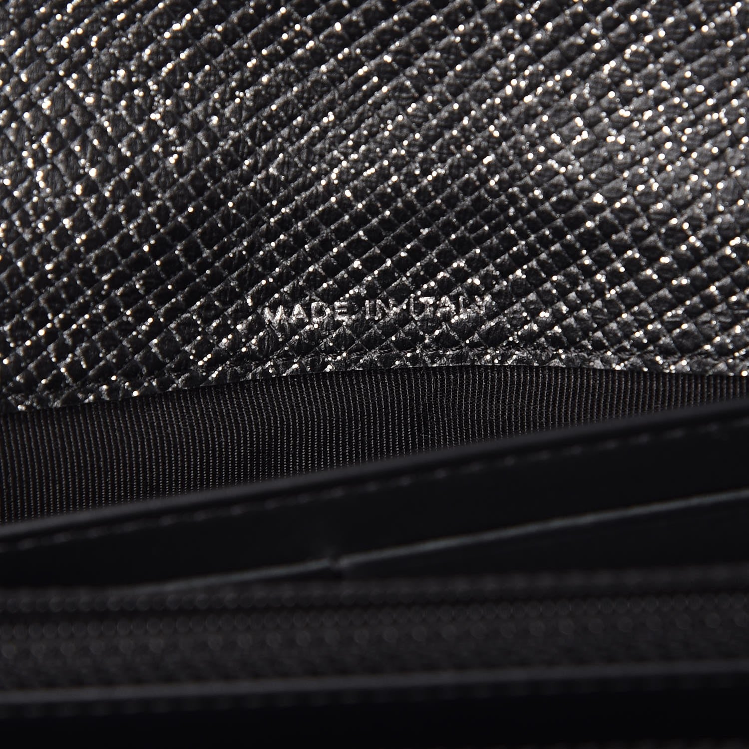 Chanel Glitter Calfskin Quilted Long Flap Wallet Black 7 of 10