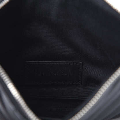 Saint Laurent Grain De Poudre Chevron Monogram Bill Pouch Black 9 of 10