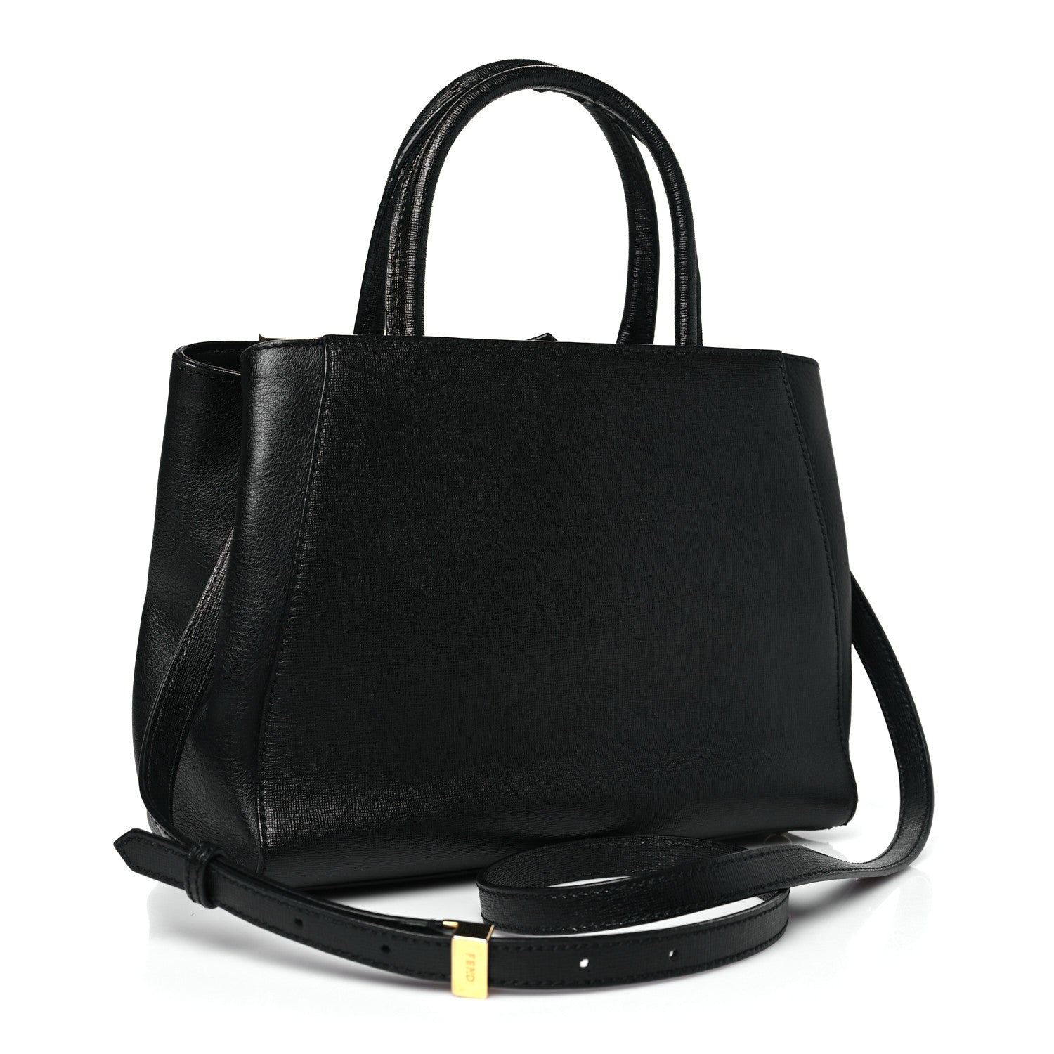 Fendi Vitello Elite Petite 2Jours Tote Black 3 of 10