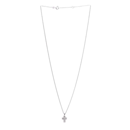 Cartier Platinum Diamond Cross Pendant Necklace 3 of 4