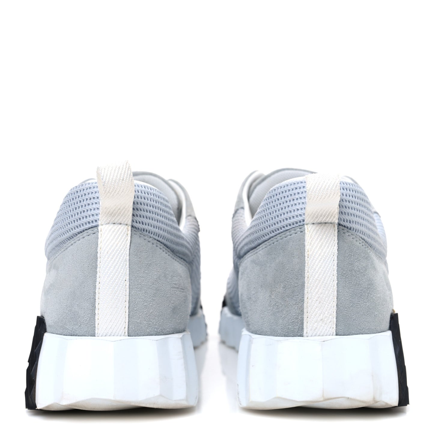 Textured Mesh Suede Goatskin Bouncing Sneakers 39 Gris Nuage