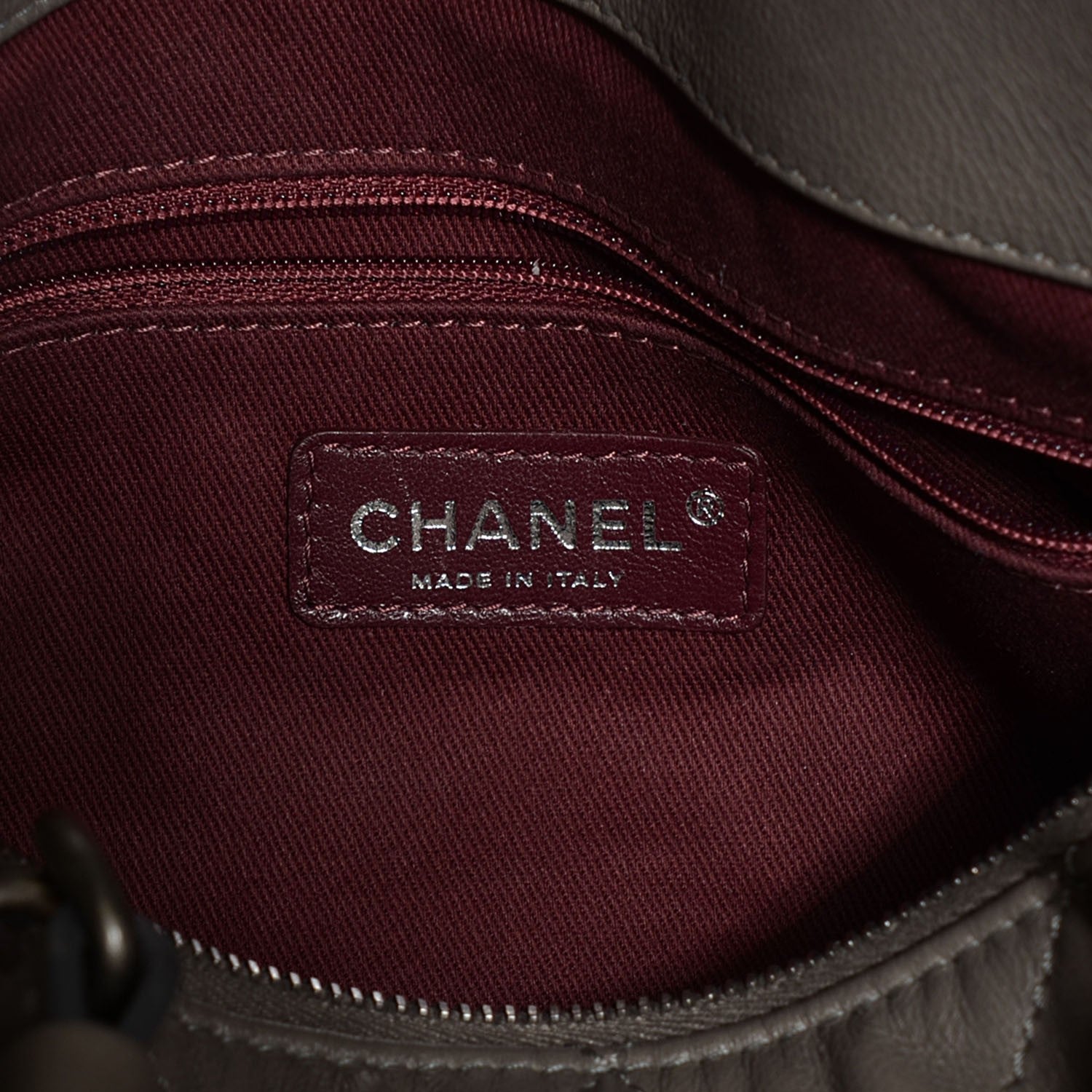 Chanel Calfskin Quilted Small Casual Riviera Bowling Bag Grey 7 of 8