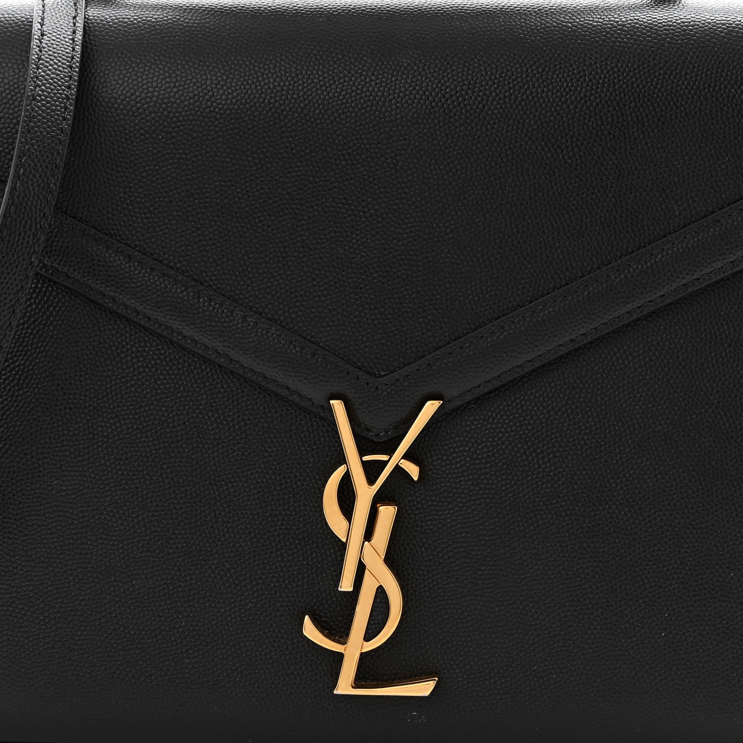 Saint Laurent Grain de Poudre Medium Classic Monogram Cassandra Top Handle Black 8 of 11