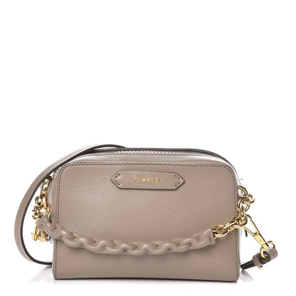 Tom Ford Calfskin Chain Strap Small Crossbody Bag Taupe 1 of 12