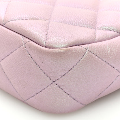 Chanel Iridescent Caviar Quilted Vertical My Perfect Camera Case Pink 10 of 10