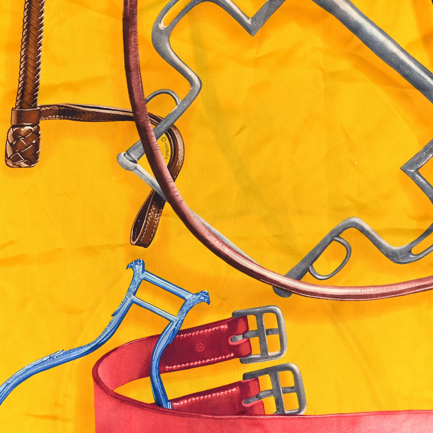 Silk Projets Carres Scarf 90 Jaune D'Or Marron