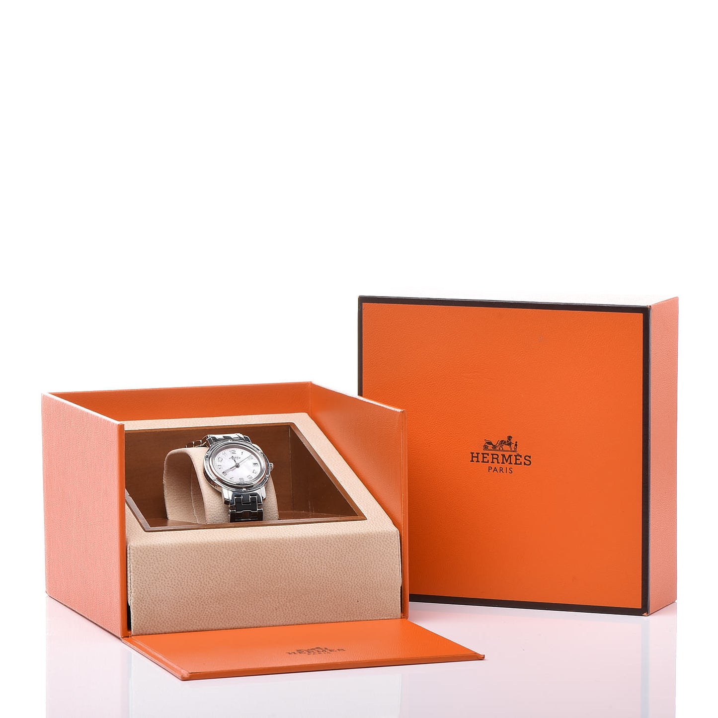 Stainless Steel Pink Mother of Pearl 24mm Clipper Quartz Watch