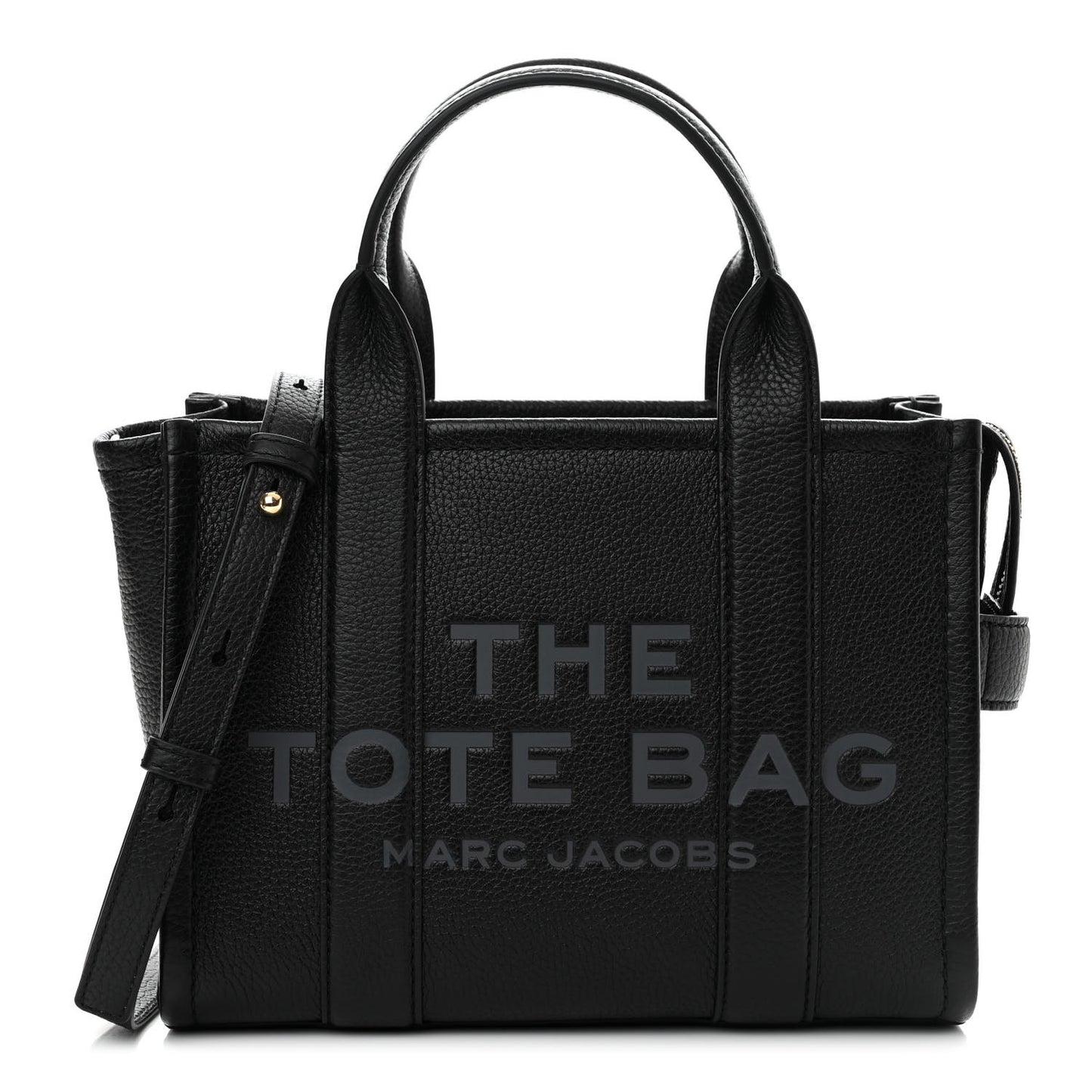 Grained Calfskin Small The Tote Bag Black