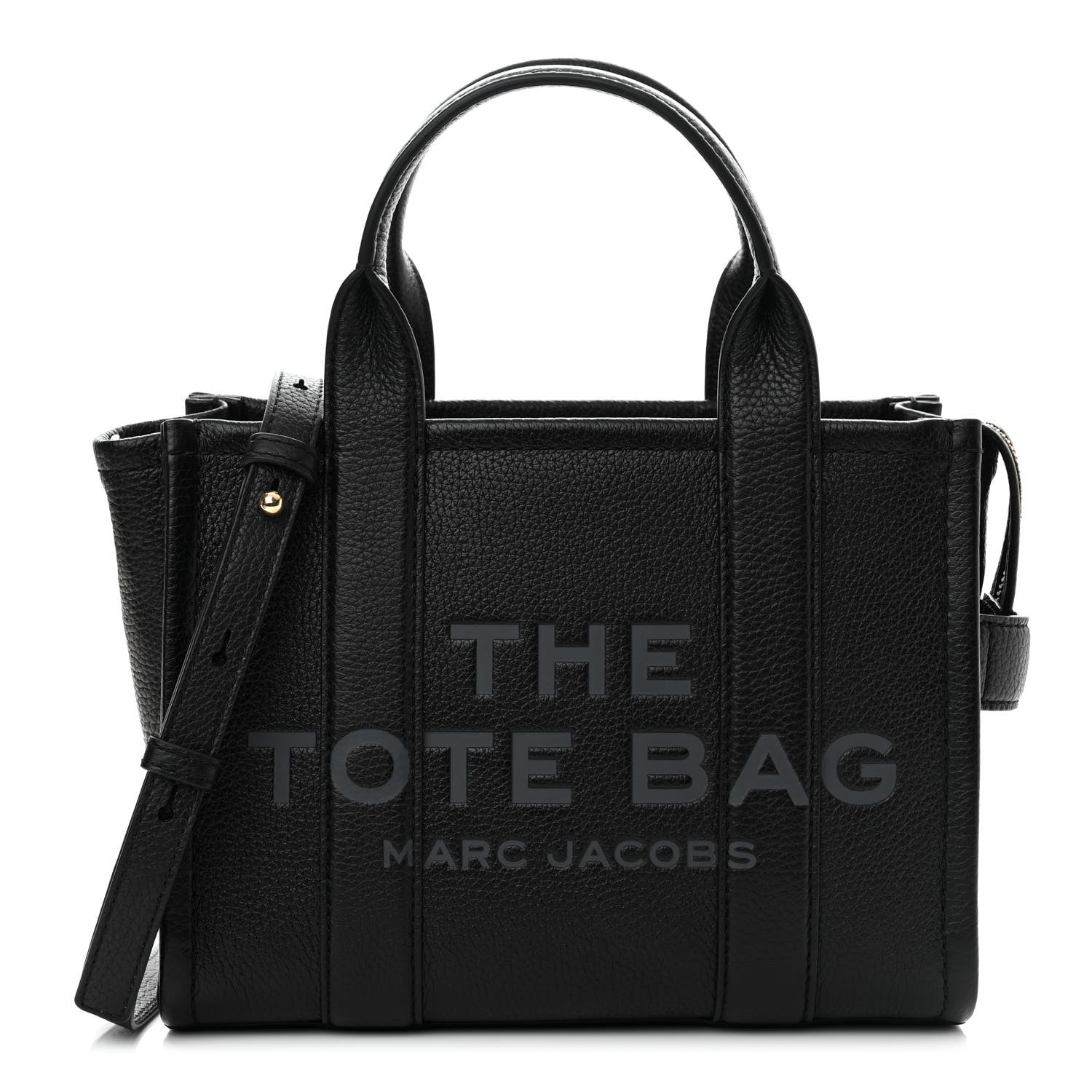Marc Jacobs Grained Calfskin Small The Tote Bag Black 1 of 11