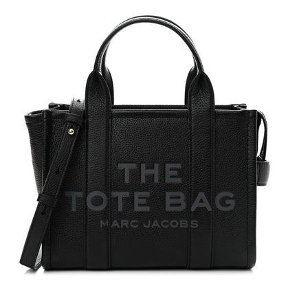 Marc Jacobs Grained Calfskin Small The Tote Bag Black 1 of 11