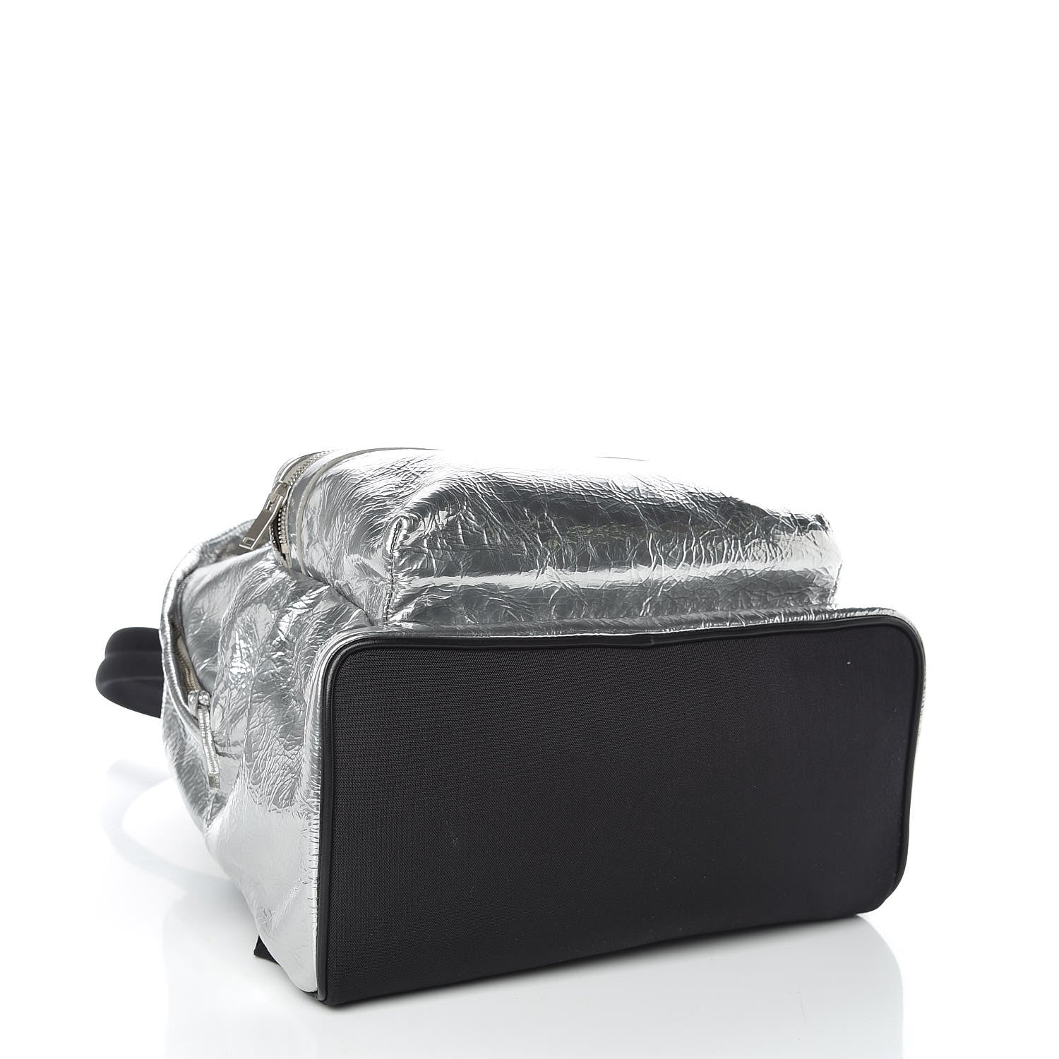 Saint Laurent Textured Patent City Backpack Argent 4 of 9
