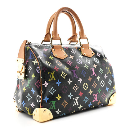 Louis Vuitton Monogram Multicolor Speedy 30 Black 3 of 9