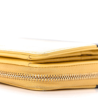 Celine Lambskin Compact Wallet Sun Yellow Black 11 of 18