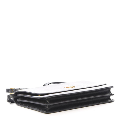 Prada Saffiano Metal Flap Wallet With Strap Black 3 of 10