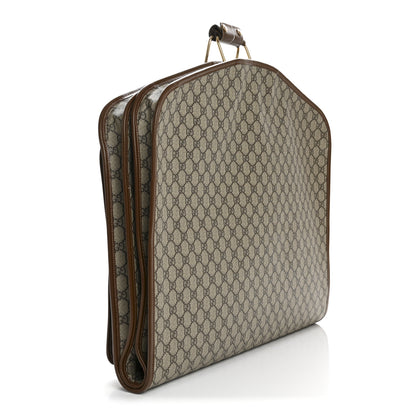 Gucci GG Supreme Monogram Azalea Calfskin Retro Interlocking G Hanger Garment Bag Beige Ebony Brown Sugar 2 of 9
