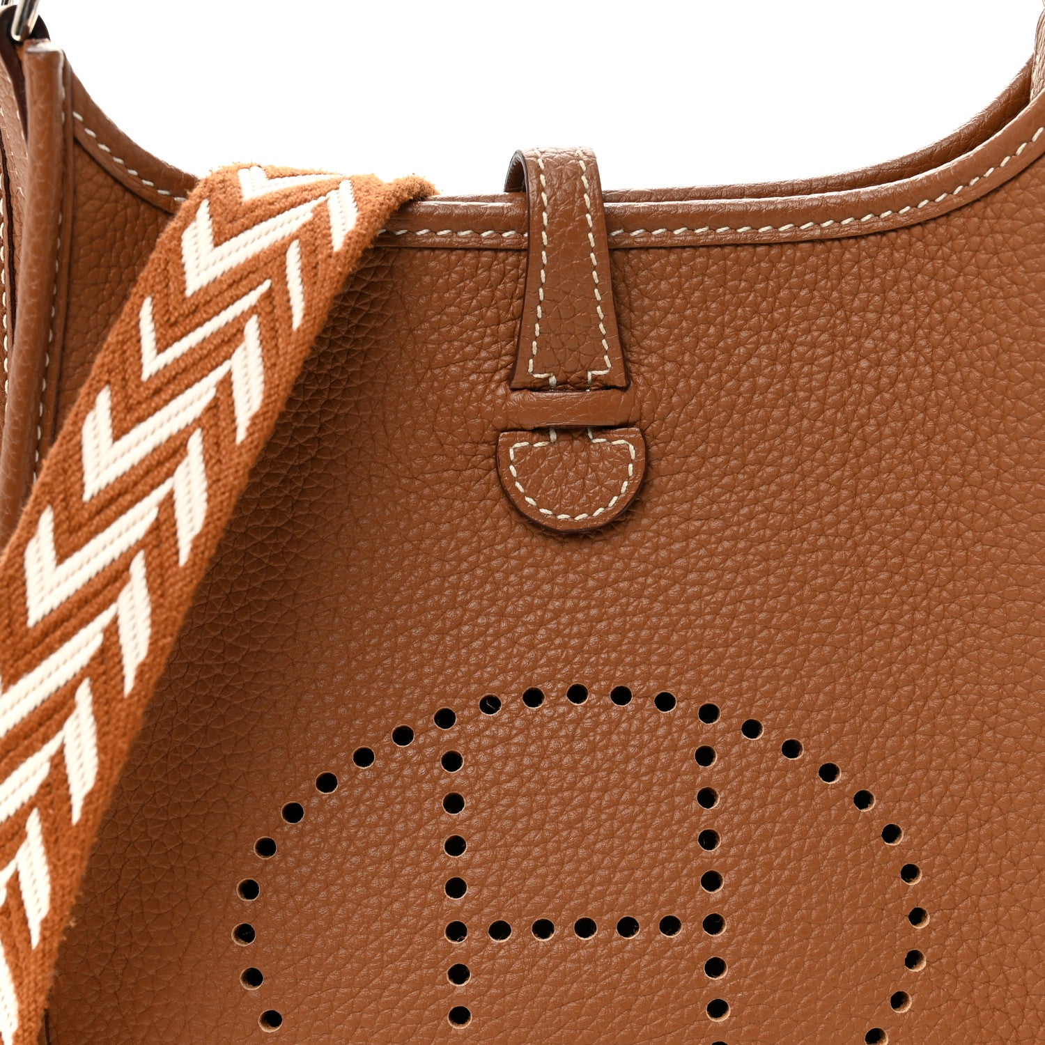 Hermes Taurillon Maurice Amazone Evelyne TPM Gold White 1882370