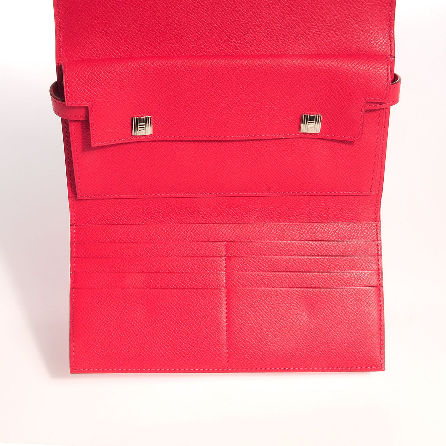 Epsom Kelly Tri-Fold Wallet Rouge Vif