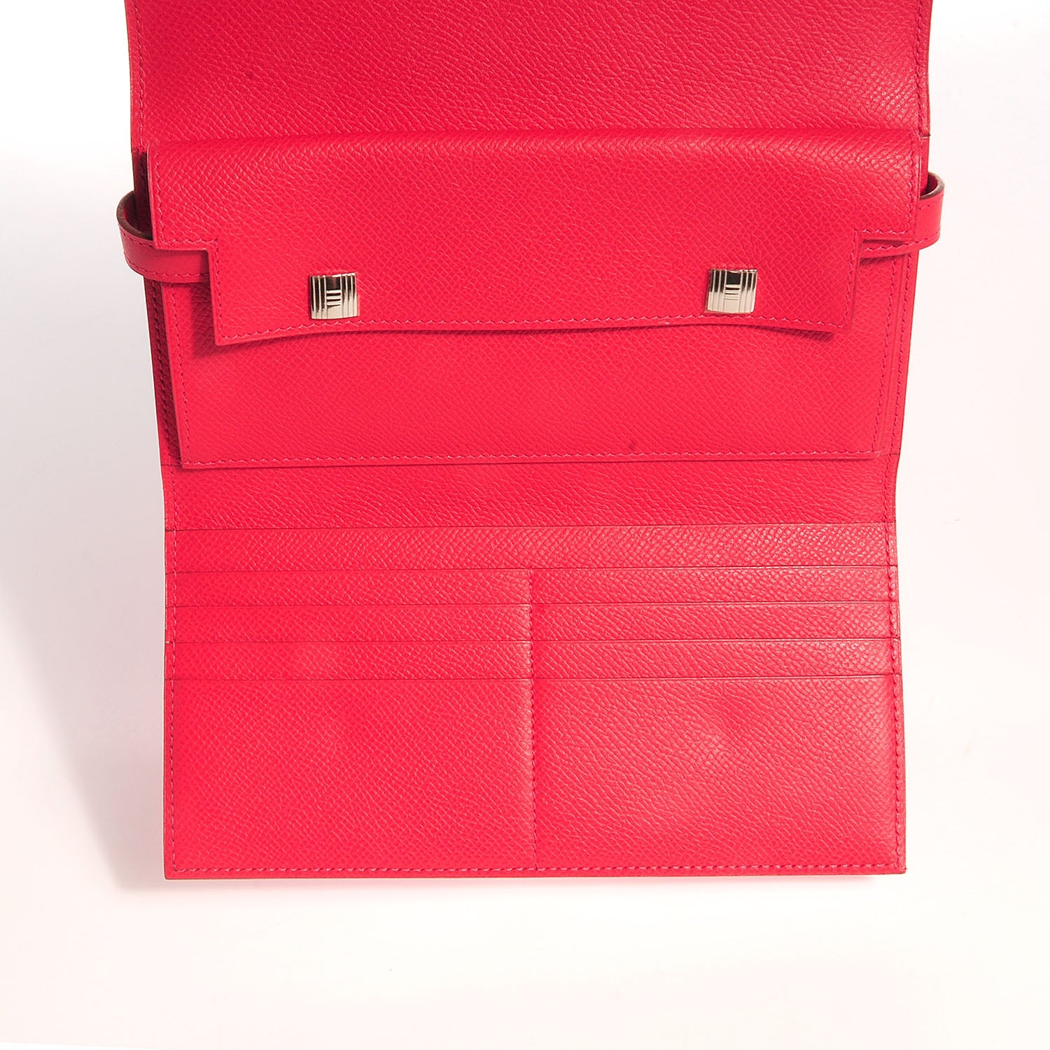 Hermes Epsom Kelly Tri-Fold Wallet Rouge Vif 15 of 15