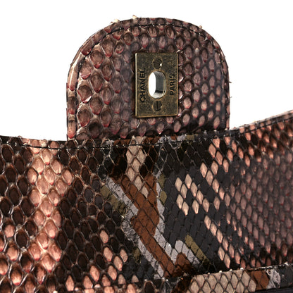 Chanel Snakeskin Jumbo Double Flap Brown Multicolor 7 of 11