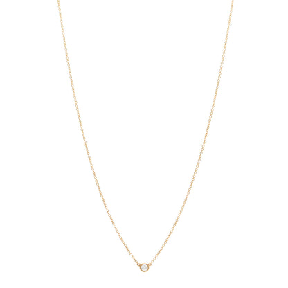 Tiffany 18K Yellow Gold Diamond .17ct Elsa Peretti Diamonds by the Yard Pendant Necklace 1 of 5