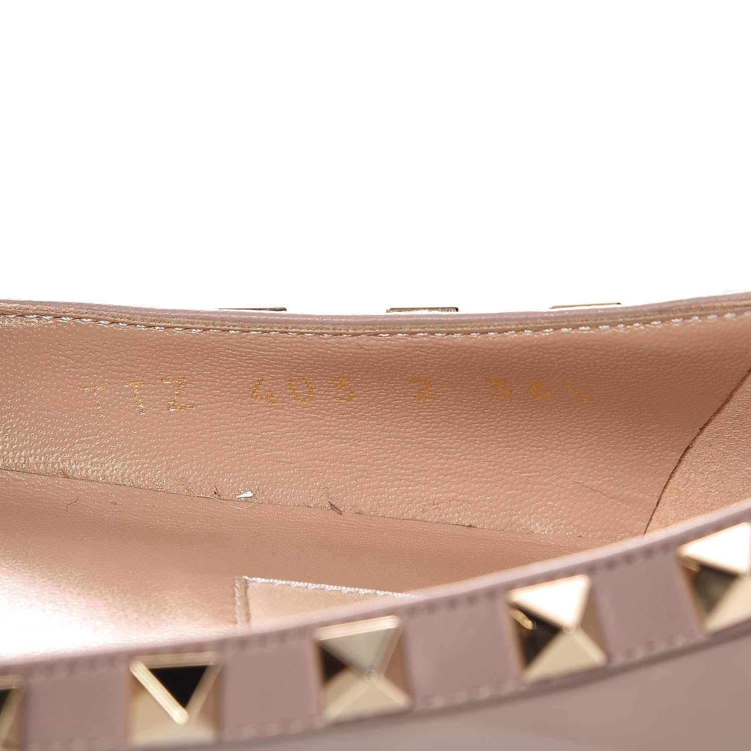 Valentino Garavani Patent Rockstud Ballerina Flats 36.5 Poudre 8 of 10