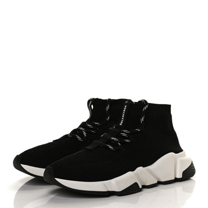 Balenciaga Knit Womens Speed Lace Up Sneakers 35 Black 3 of 10