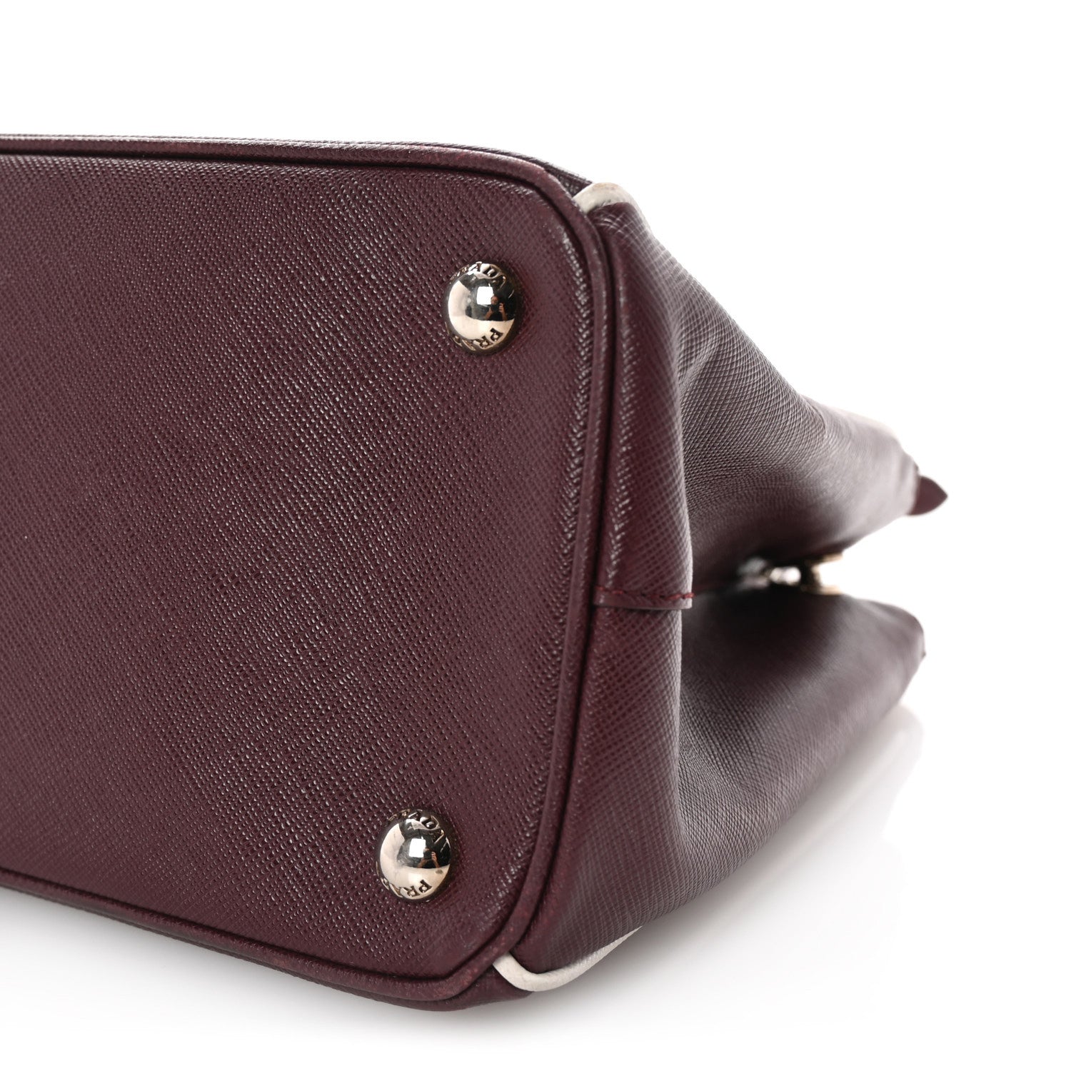 Prada Saffiano Small Galleria Double Zip Tote Granato 9 of 9