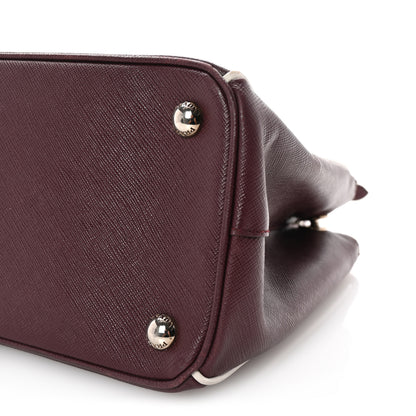 Prada Saffiano Small Galleria Double Zip Tote Granato 9 of 9